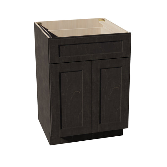 B24-SDG  Base cabinet - Shaker Style - Dark Grey   24"W x 34-1/2"H x 24"D