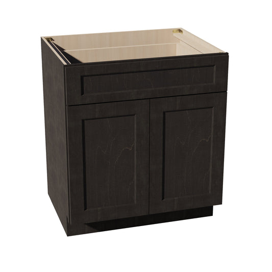 B30-SDG  Base cabinet - Shaker Style - Dark Grey   30"W x 34-1/2"H x 24"D