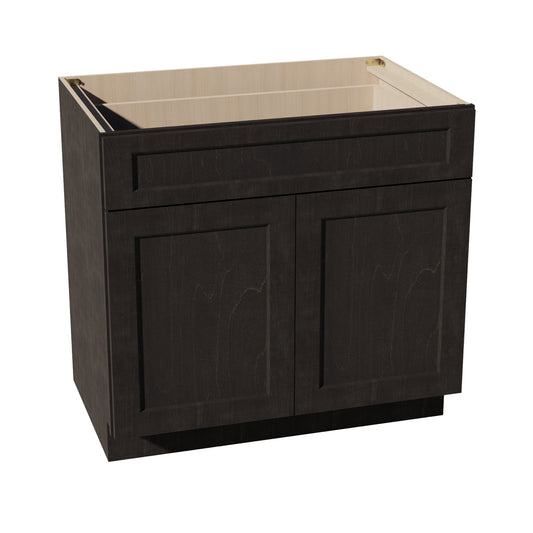 B36-SDG  Base cabinet - Shaker Style - Dark Grey   33"W x 34-1/2"H x 24"D