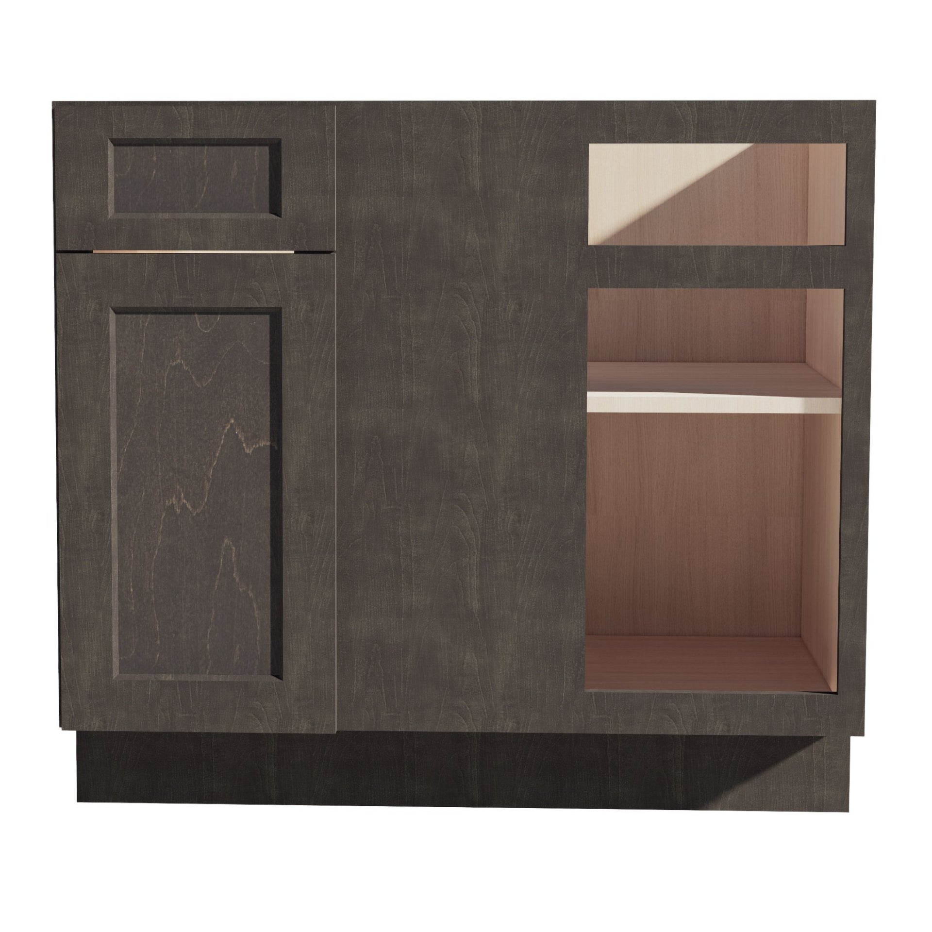 BBC39/42-SDG  Base cabinet Blind Corner - Shaker Style - Dark Grey   39"W x 34-1/2"H x 24"D