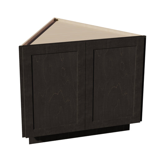 BEC24-SDG  Base cabinet 2 Full Height Door Angle - Shaker Style - Dark Grey   24"D x 34-1/2"H x 24"D