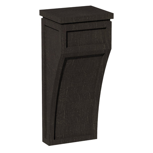 CML-SDG  Large Corbel - Shaker Style - Dark Grey   5-1/4"W x 12-1/4"H x 4-1/2"D