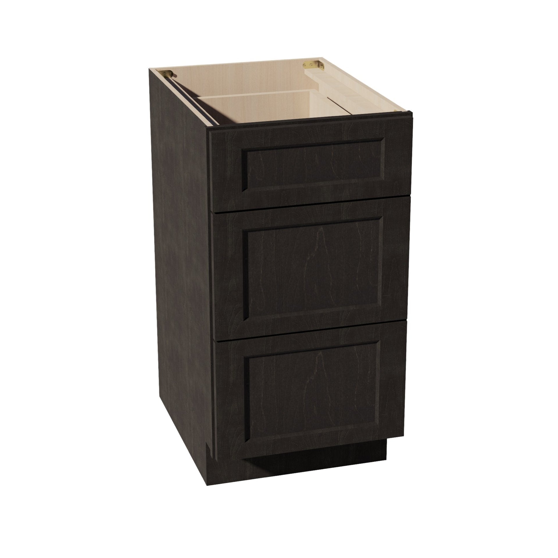 DB18-SDG  Base Cabinet 3 Drawers - Shaker Style - Dark Grey   18"W x 34-1/2"H x 24"D