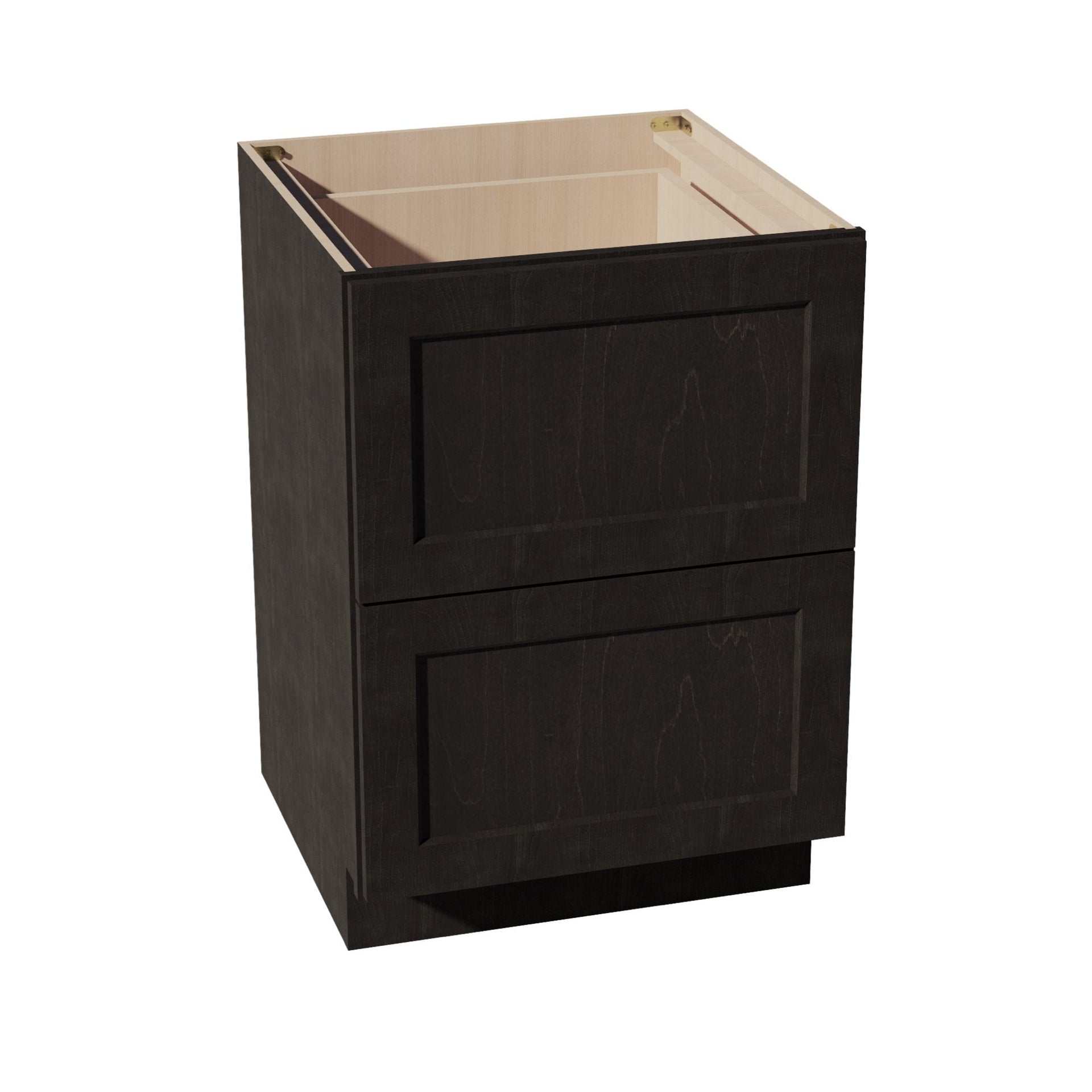 DB24-2-SDG  Base Cabinet 3 Drawers - Shaker Style - Dark Grey   24"W x 34-1/2"H x 24"D
