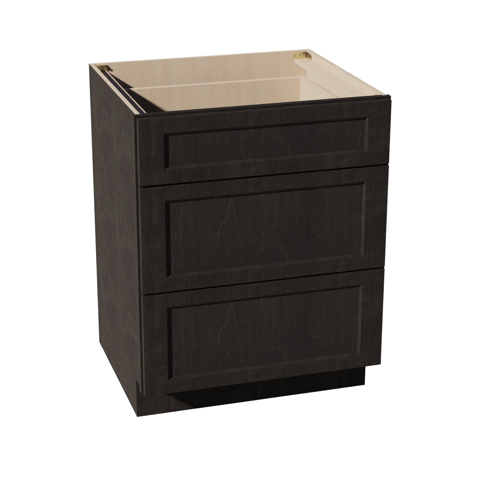 DB27-SDG  Base Cabinet 3 Drawers - Shaker Style - Dark Grey   27"W x 34-1/2"H x 24"D