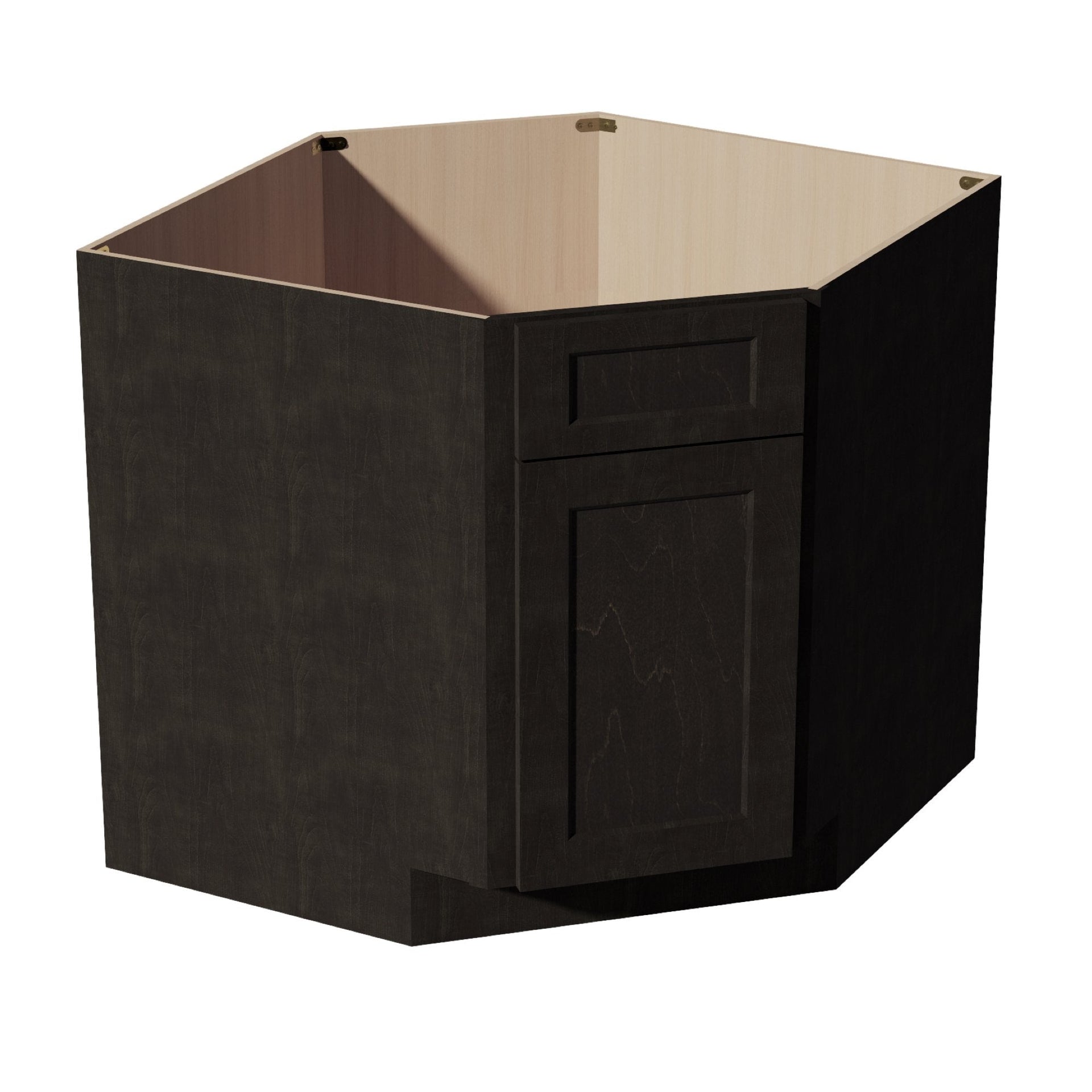DSB36-SDG  Base Cabinet 1 Door 1 False Drawer Corner Sink - Shaker Style - Dark Grey   18"W x 34-1/2"H x 24"D