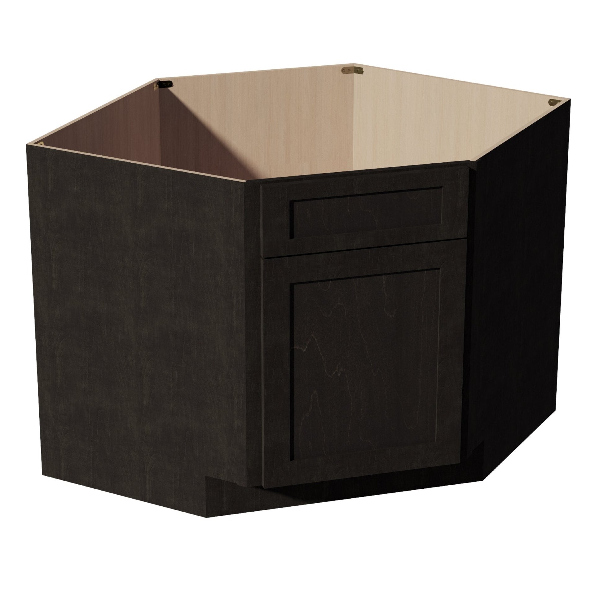 DSB42-SDG  Base Cabinet 1 Door 1 False Drawer Corner Sink - Shaker Style - Dark Grey   27"W x 34-1/2"H x 24"D