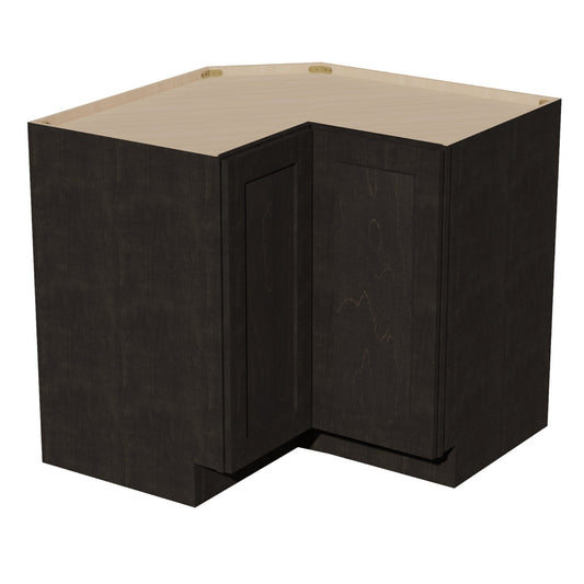 LSB33-SDG  Base Cabinet 2 Door Corner Lazy Susan  - Shaker Style - Dark Grey   16-1/2"x16-1/2"W x 34-1/2"H x 24"D