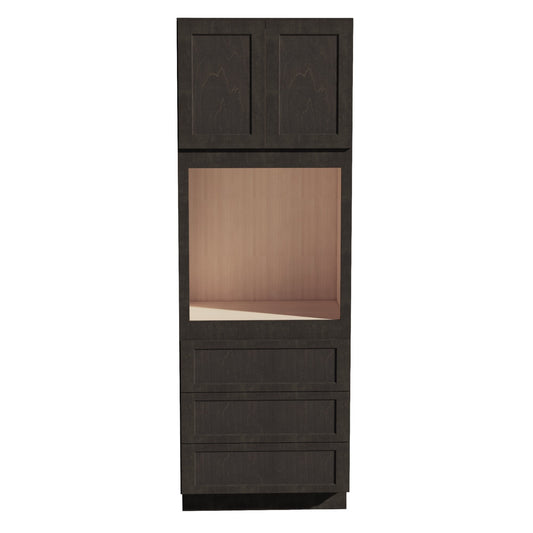 OC3396-SDG  Tall Oven 2 Door & 3 Drawers Cabinet - Shaker Style - Dark Grey   33"W x 96"H x 24"D
