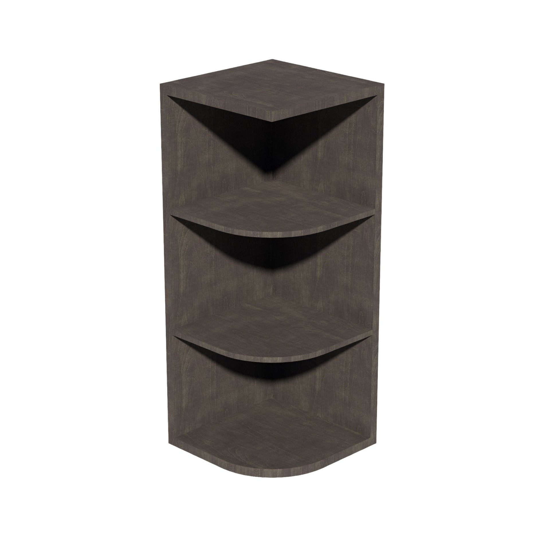 OE1230-SDG  Wall End 4 Shelf Cabinet - Shaker Style - Dark Grey   12"W x 30"H x 12"D