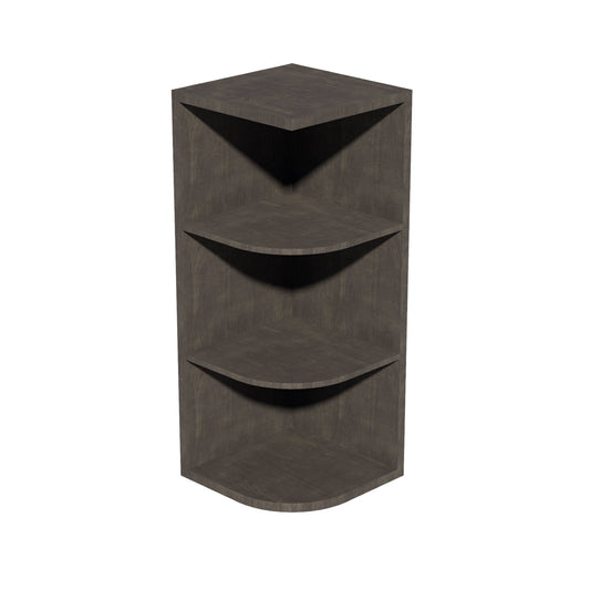 OE1230-SDG  Wall End 4 Shelf Cabinet - Shaker Style - Dark Grey   12"W x 30"H x 12"D