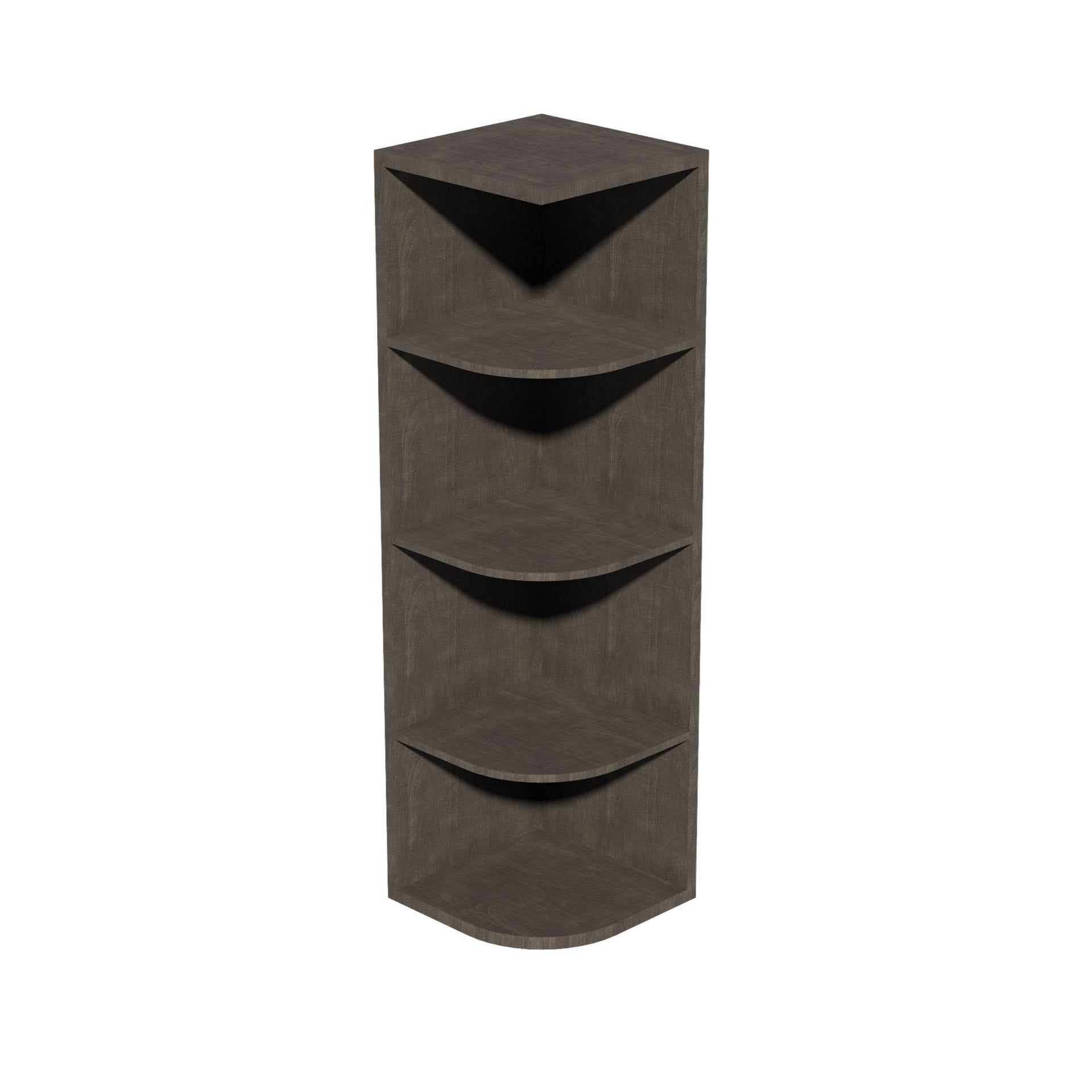 OE1242-SDG  Wall End 4 Shelf Cabinet - Shaker Style - Dark Grey   12"W x 42"H x 12"D