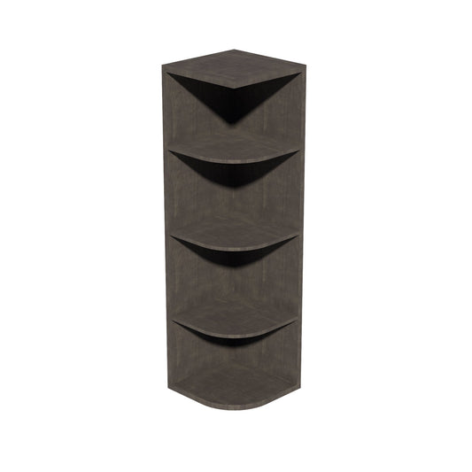 OE1242-SDG  Wall End 4 Shelf Cabinet - Shaker Style - Dark Grey   12"W x 42"H x 12"D