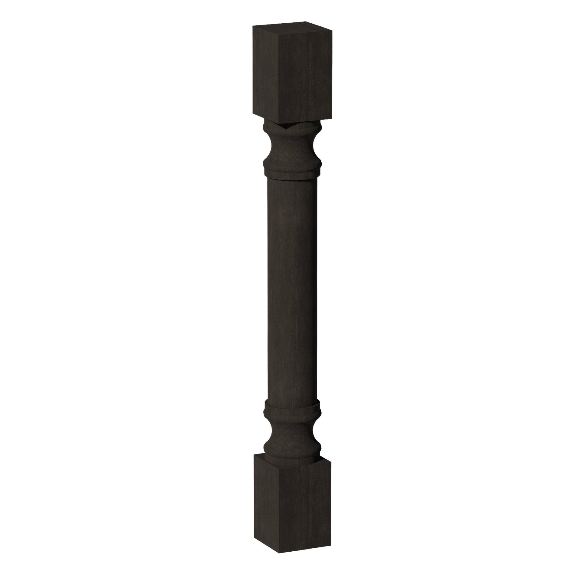 RP436-SDG  Round Roman Pillar - Shaker Style - Dark Grey   04"W x 36H x 4"W