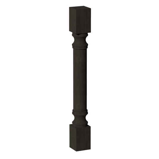RP436-SDG  Round Roman Pillar - Shaker Style - Dark Grey   04"W x 36H x 4"W