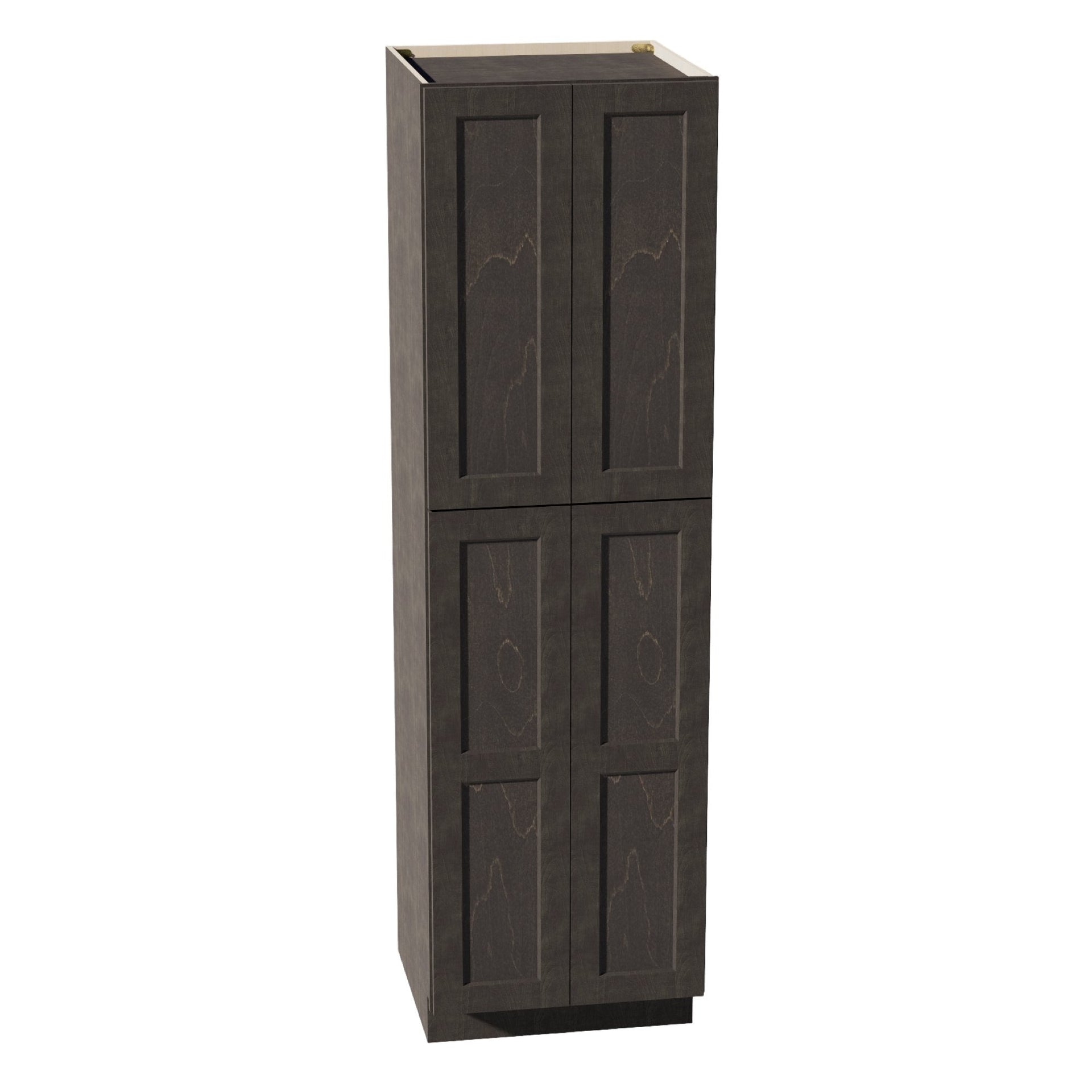 TP2484-SDG  Tall Shelf Pantry Cabinet 4 Door & 6 Sheleves - Shaker Style - Dark Grey   24" W x 84"H x 24"D