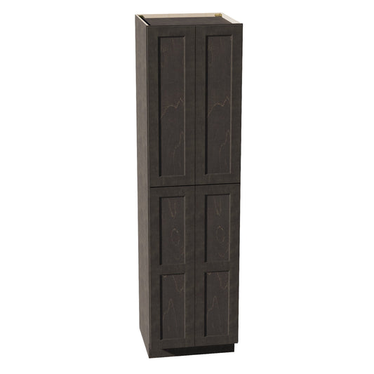 TP2490-SDG  Tall Shelf Pantry Cabinet 4 Door & 6 Sheleves - Shaker Style - Dark Grey   24" W x 90"H x 24"D