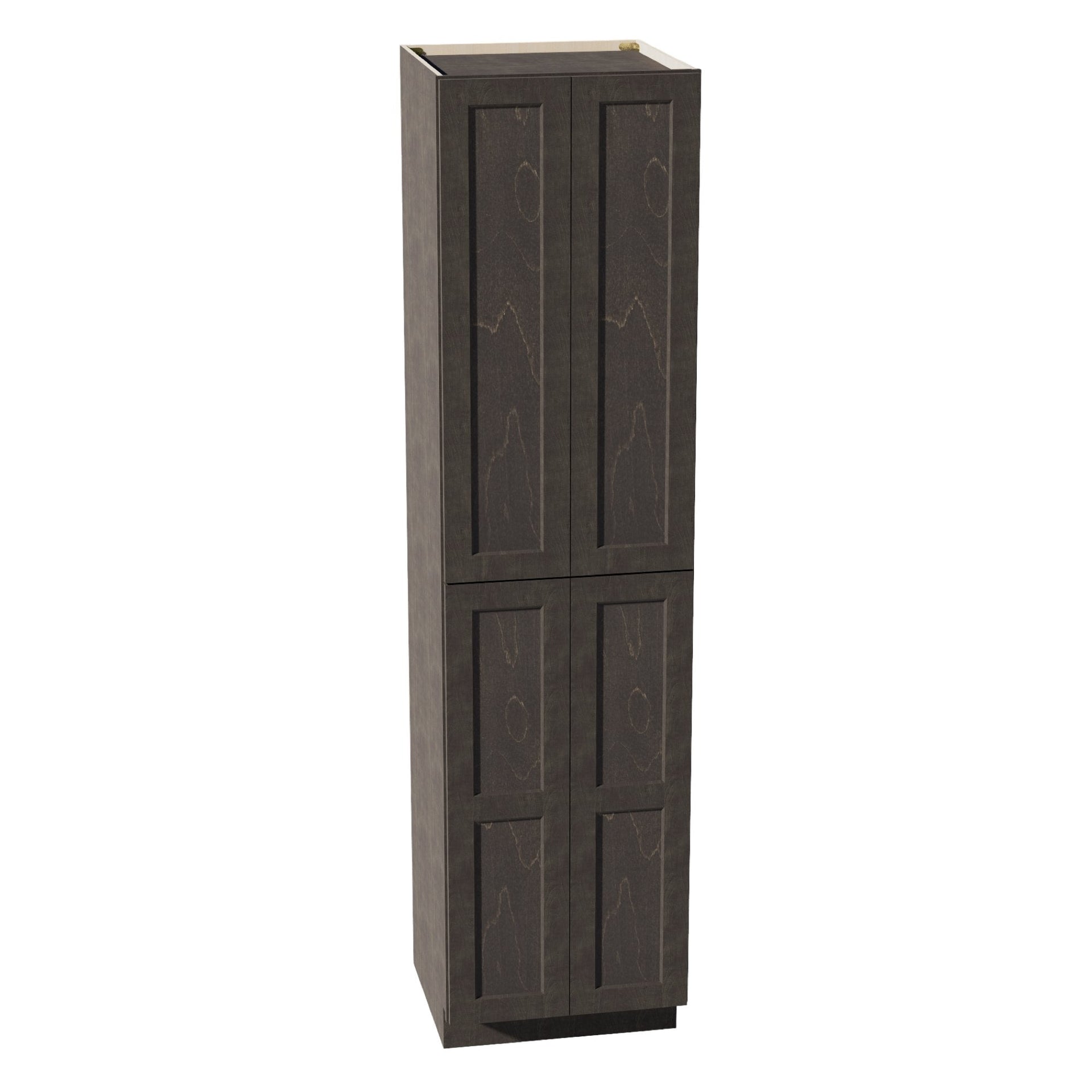 TP2496-SDG  Tall Shelf Pantry Cabinet 4 Door & 6 Sheleves - Shaker Style - Dark Grey   24" W x 96"H x 24"D