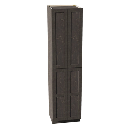 TP2496-SDG  Tall Shelf Pantry Cabinet 4 Door & 6 Sheleves - Shaker Style - Dark Grey   24" W x 96"H x 24"D