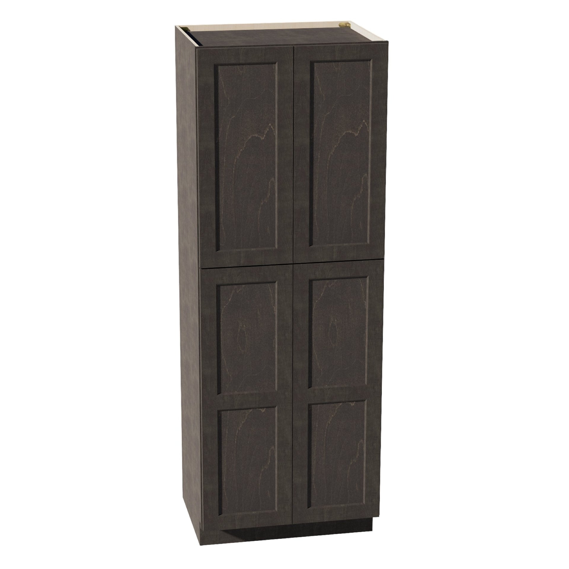 TP3084-SDG  Tall Shelf Pantry Cabinet 2 Door & 6 Sheleves - Shaker Style - Dark Grey   30" W x 84"H x 24"D