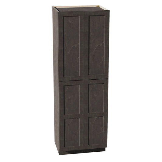 TP3090-SDG  Tall Shelf Pantry Cabinet 2 Door & 6 Sheleves - Shaker Style - Dark Grey   30" W x 90"H x 24"D