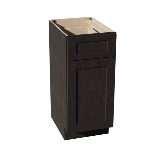 VB1521-SDG  Vanity Base Cabinet 1 Door & 1 Drawer - Shaker Style - Dark Grey   15"W x 34-1/2"H x 24"D