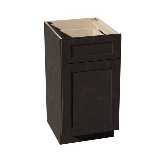 VB1821-SDG  Vanity Base Cabinet 1 Door & 1 Drawer - Shaker Style - Dark Grey   18"W x 34-1/2"H x 24"D