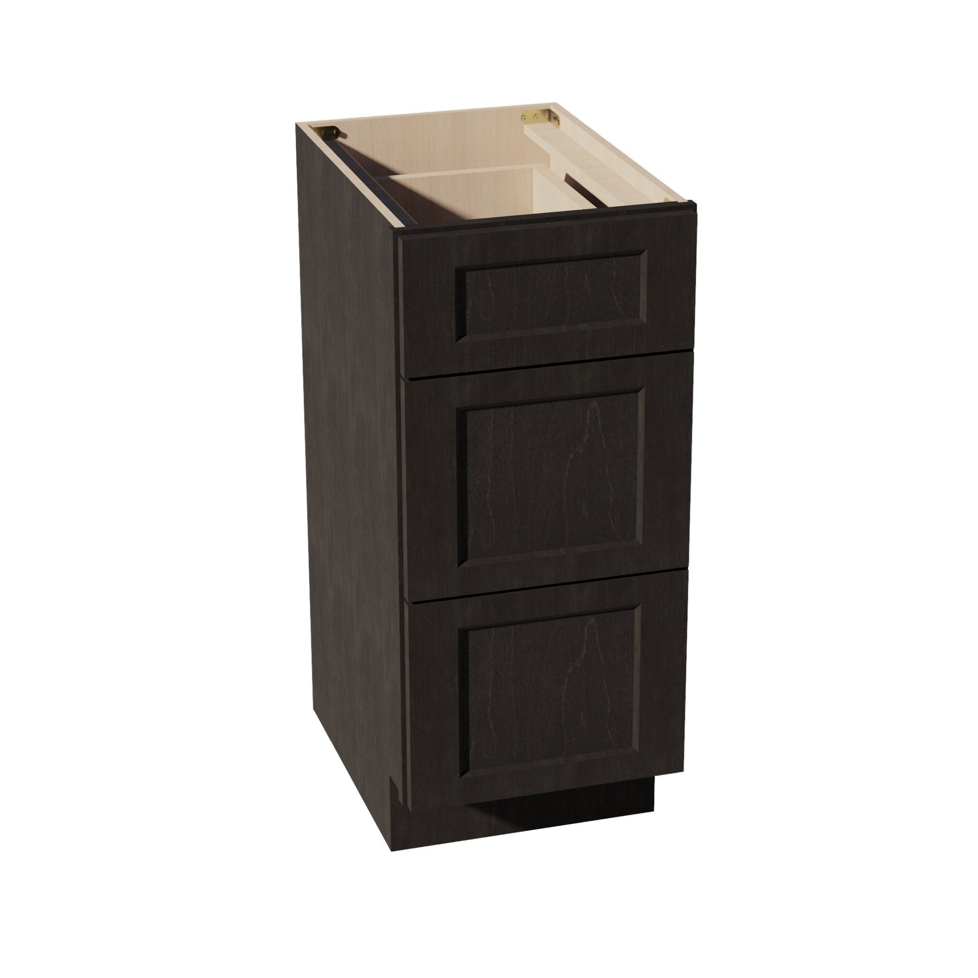 VDB1521-SDG  Vanity Base Cabinet 3 Drawers - Shaker Style - Dark Grey   15"W x 34-1/2"H x 21"D