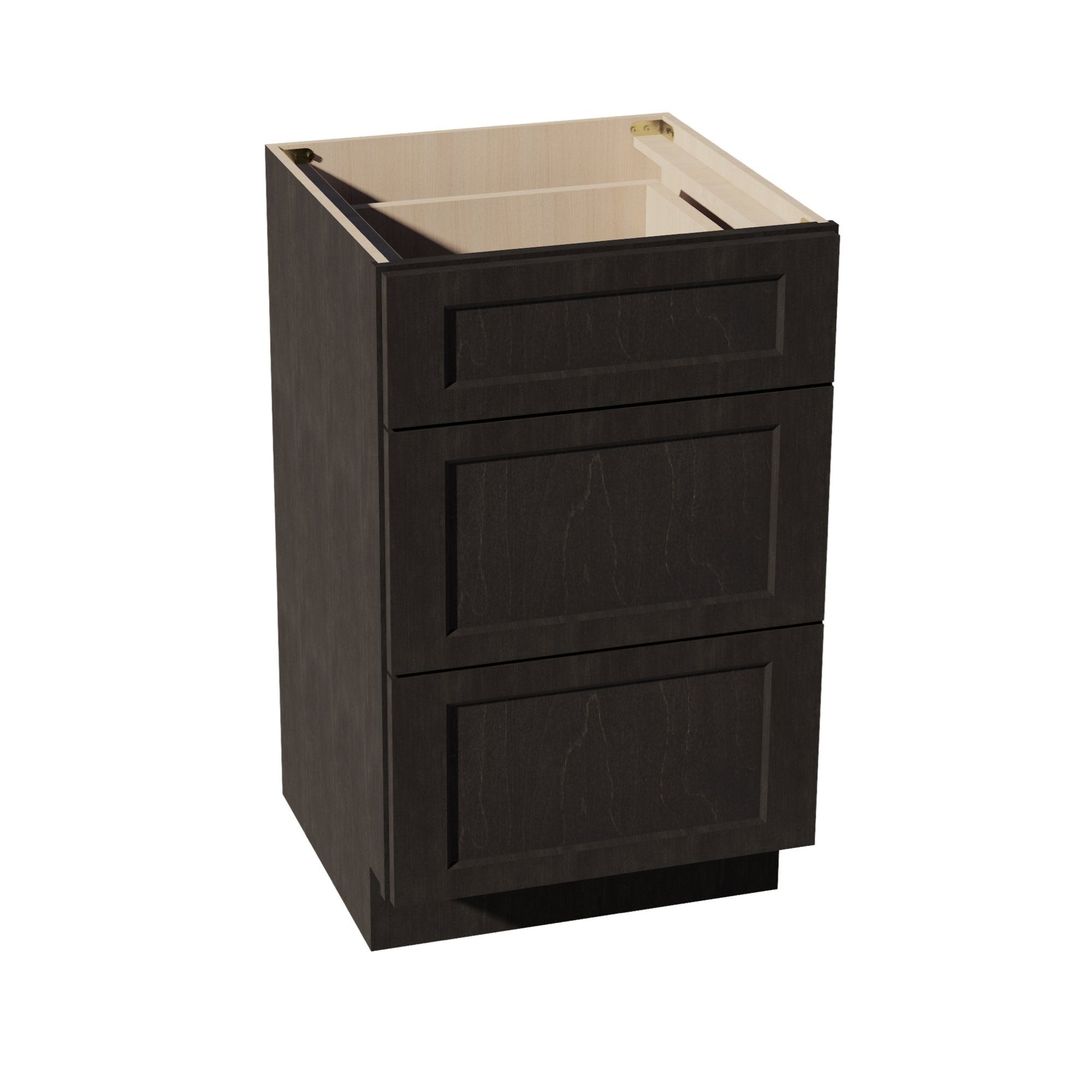 VDB2121-SDG  Vanity Base Cabinet 3 Drawers - Shaker Style - Dark Grey   21"W x 34-1/2"H x 21"D