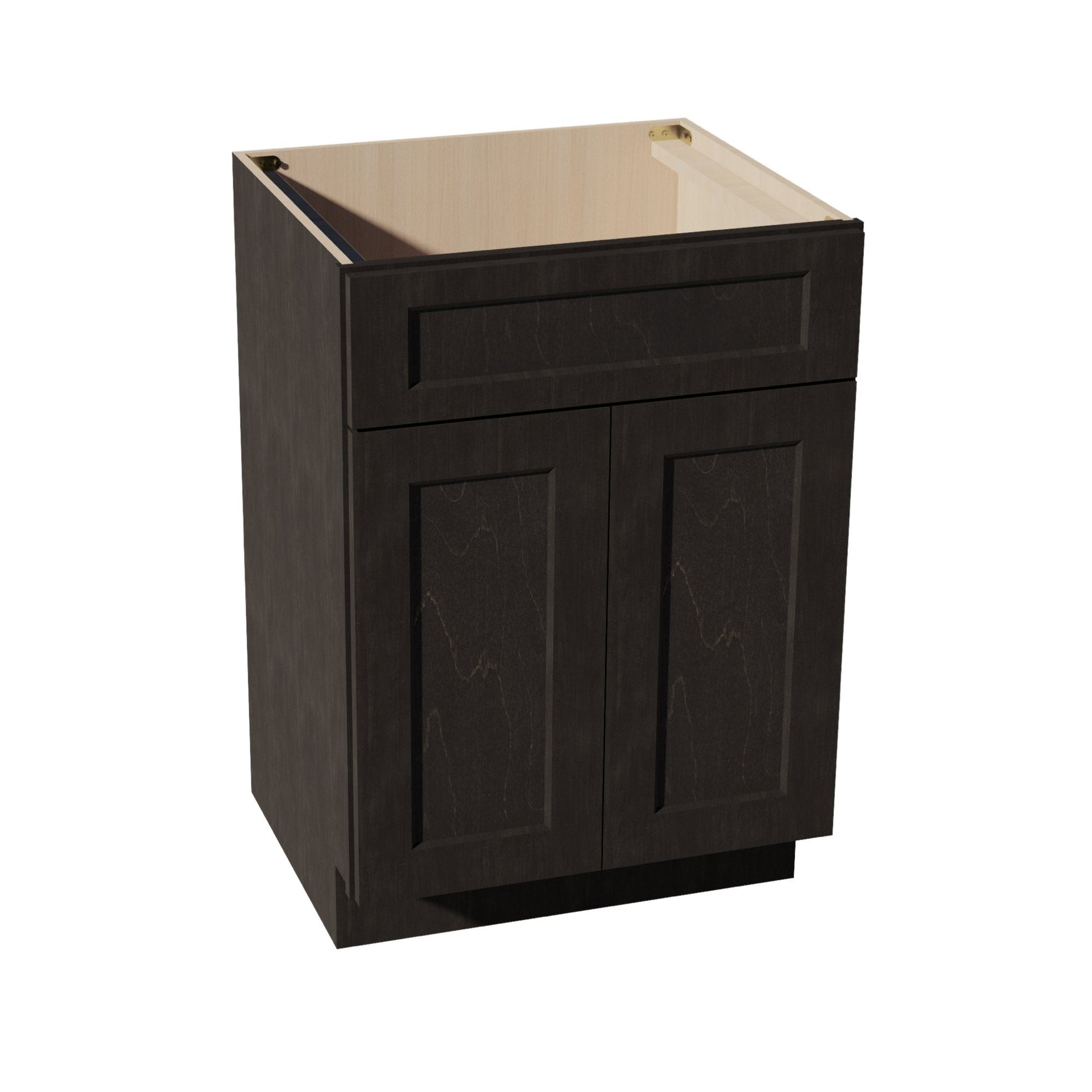 VSB2421-SDG  Vanity Sink Base 1 False Drawer & 2 Doors - Shaker Style - Dark Grey   24"W x 34-1/2"H x 21"D