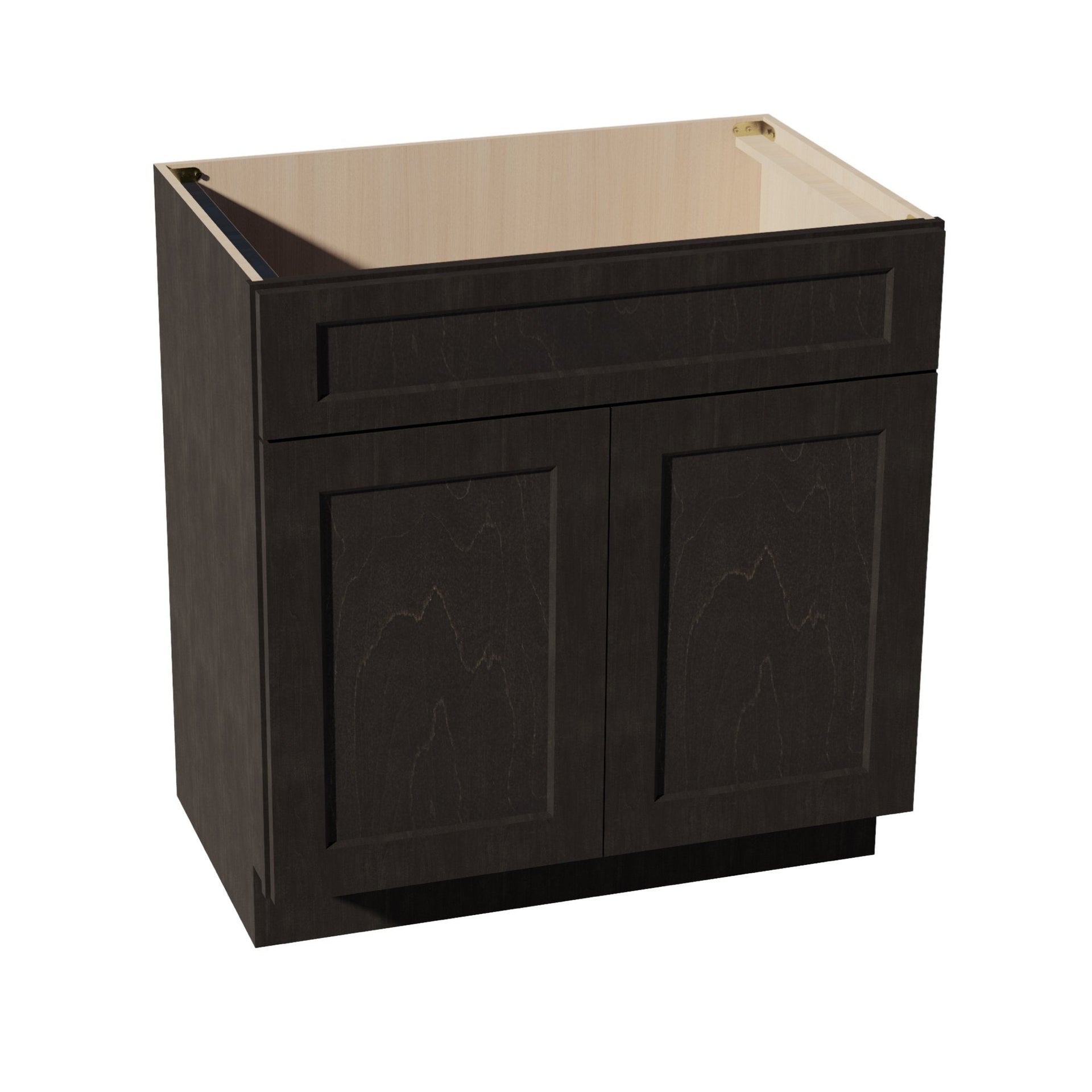 VSB3321-SDG  Vanity Sink Base 1 False Drawer & 2 Doors - Shaker Style - Dark Grey   30"W x 34-1/2"H x 21"D