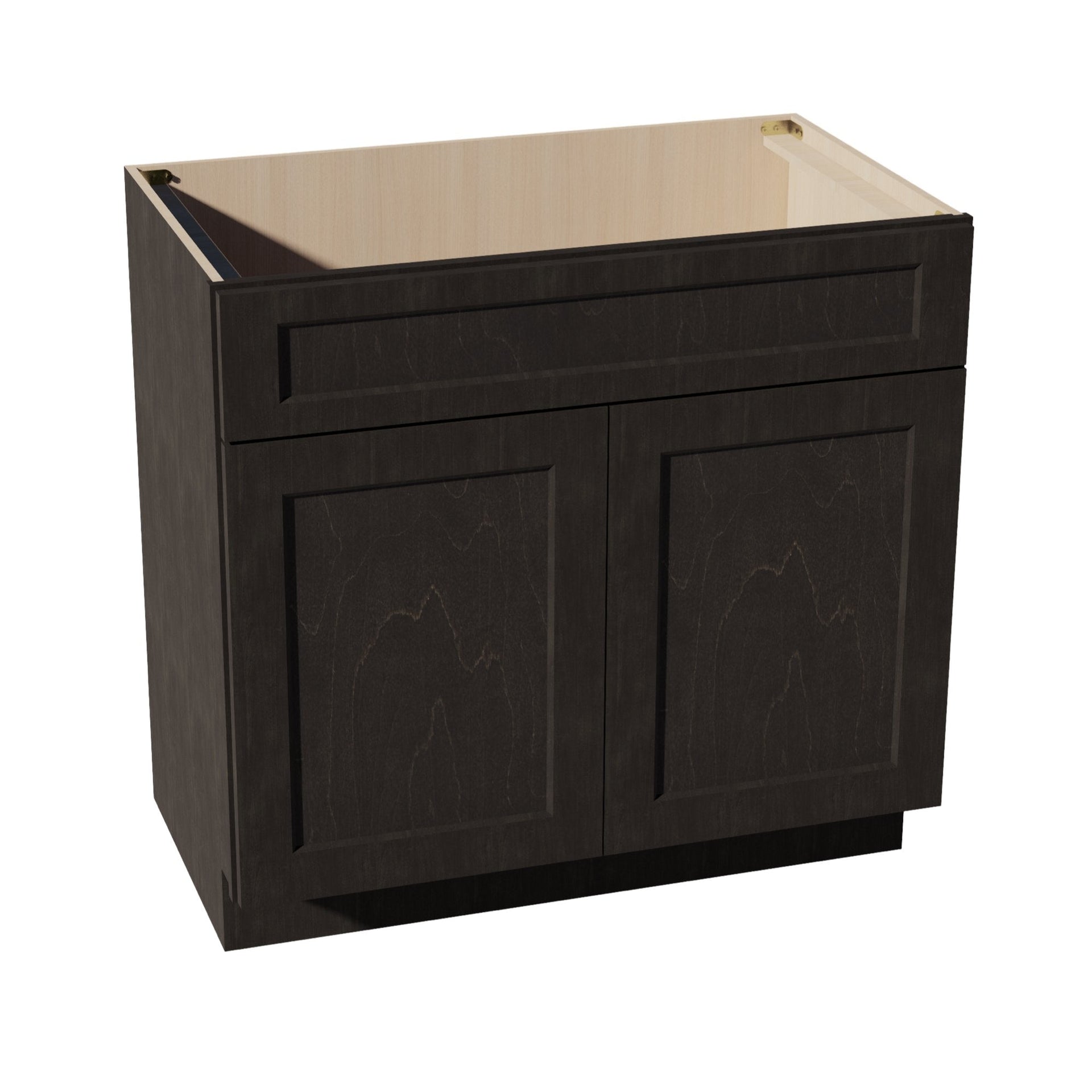 VSB3621-SDG  Vanity Sink Base 1 False Drawer & 2 Doors - Shaker Style - Dark Grey   36"W x 34-1/2"H x 21"D