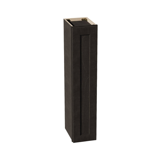 W0942-SDG  Wall Cabinet 1 Door & 2 Shelves - Shaker Style - Dark Grey   09"W x 42"H x 12"D