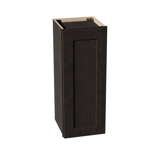 W1230-SDG  Wall Cabinet 1 Door & 2 Shelves - Shaker Style - Dark Grey   12"W x 30"H x 12"D