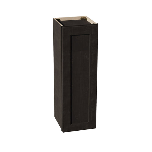 W1236-SDG  Wall Cabinet 1 Door & 2 Shelves - Shaker Style - Dark Grey   12"W x 36"H x 12"D