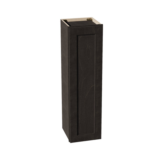 W1242-SDG  Wall Cabinet 1 Door & 2 Shelves - Shaker Style - Dark Grey   12"W x 42"H x 12"D