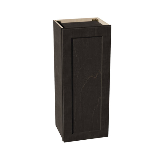 W1536-SDG  Wall Cabinet 1 Door & 2 Shelves - Shaker Style - Dark Grey   15"W x 36"H x 12"D