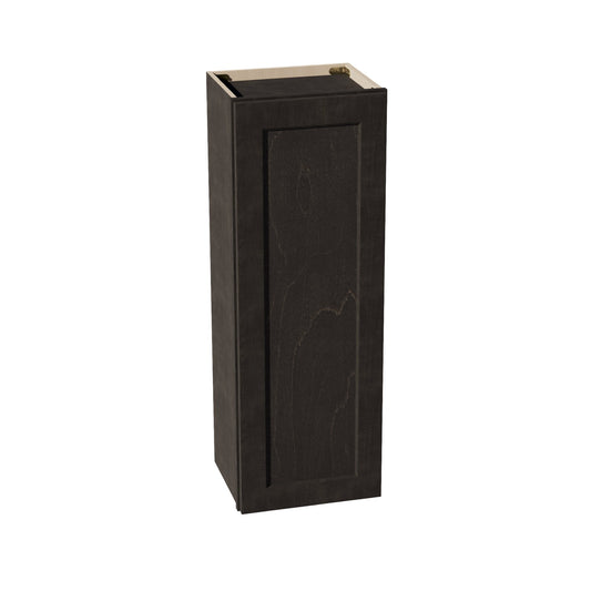 W1542-SDG  Wall Cabinet 1 Door & 2 Shelves - Shaker Style - Dark Grey   15"W x 42"H x 12"D