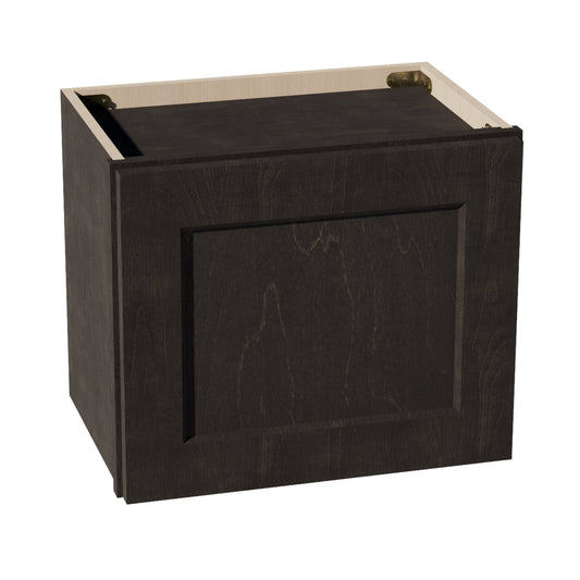 W1815-SDG  Wall Cabinet 1 Door & 2 Shelves - Shaker Style - Dark Grey   18"W x 15"H x 12"D