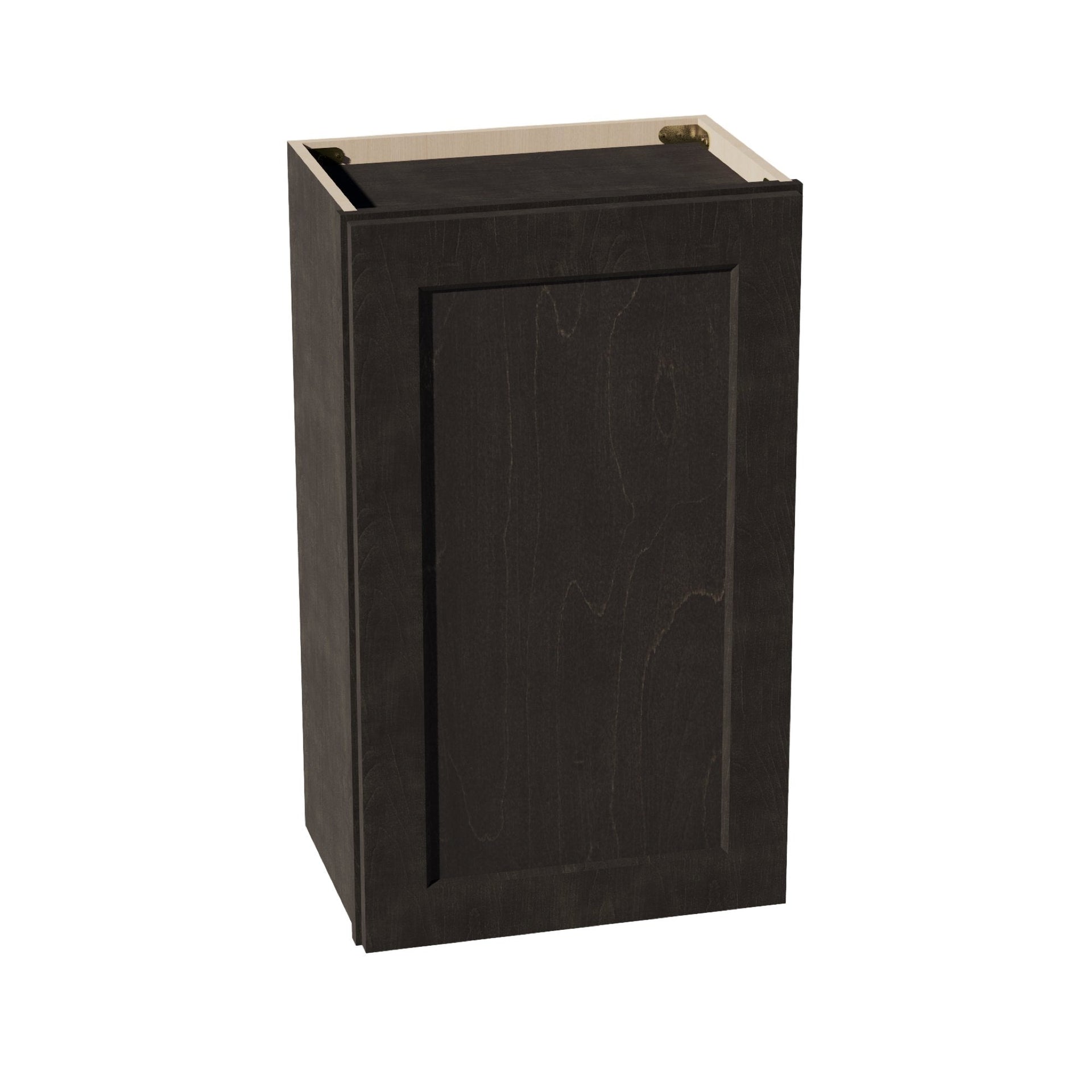 W1830-SDG  Wall Cabinet 1 Door & 2 Shelves - Shaker Style - Dark Grey   18"W x 30"H x 12"D