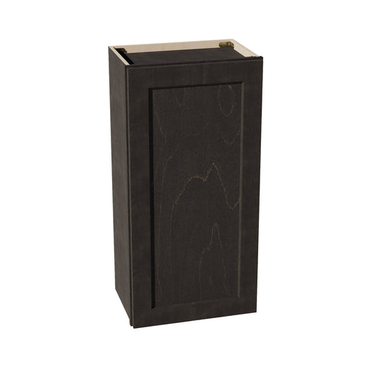 W1836-SDG  Wall Cabinet 1 Door & 2 Shelves - Shaker Style - Dark Grey   18"W x 36"H x 12"D