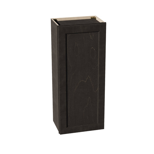 W1842-SDG  Wall Cabinet 1 Door & 2 Shelves - Shaker Style - Dark Grey   18"W x 42"H x 12"D