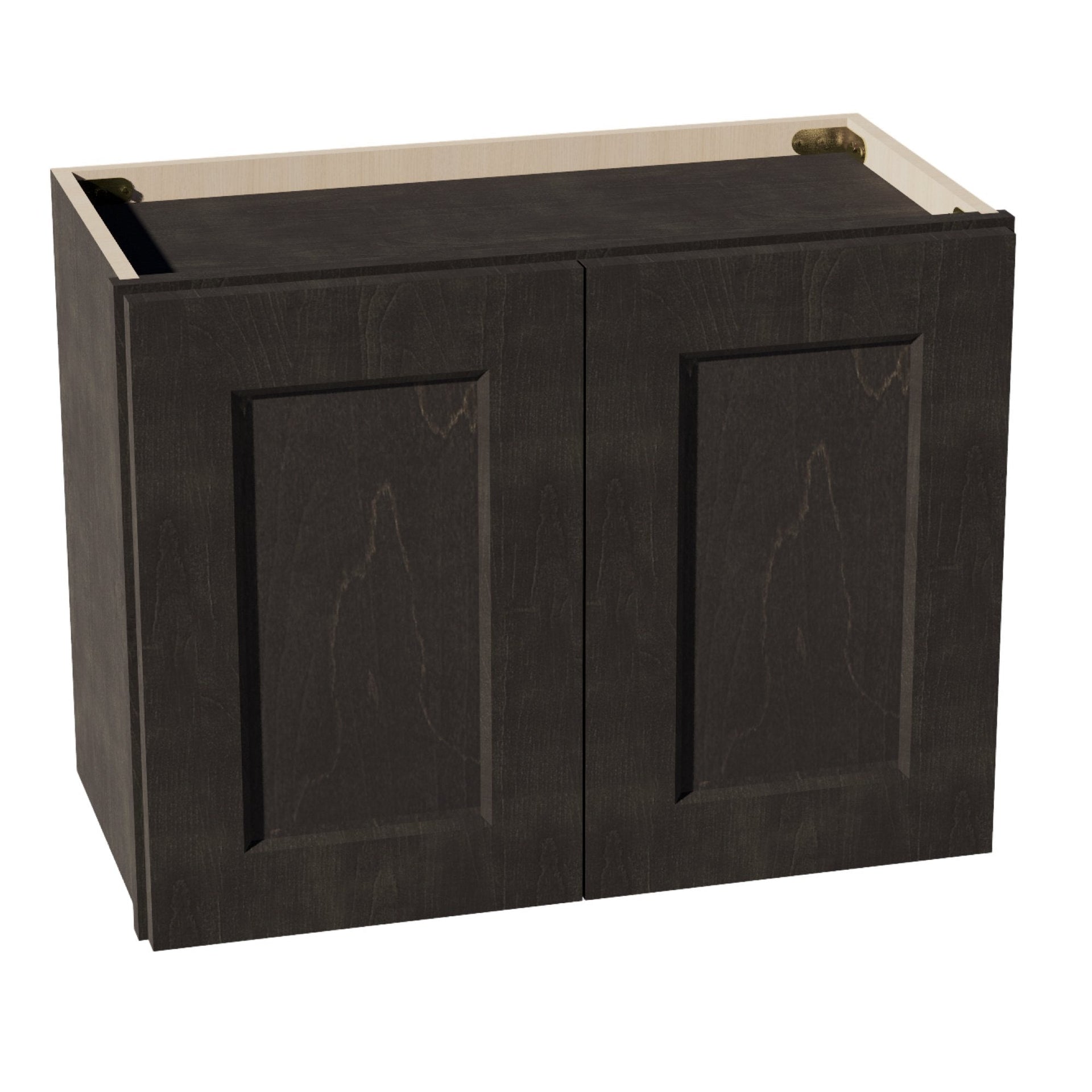 W2418-SDG  Wall Cabinet 2 Doors & 2 Shelves - Shaker Style - Dark Grey   24"W x 18"H x 12"