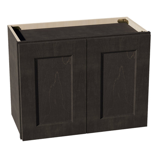 W2418-SDG  Wall Cabinet 2 Doors & 2 Shelves - Shaker Style - Dark Grey   24"W x 18"H x 12"