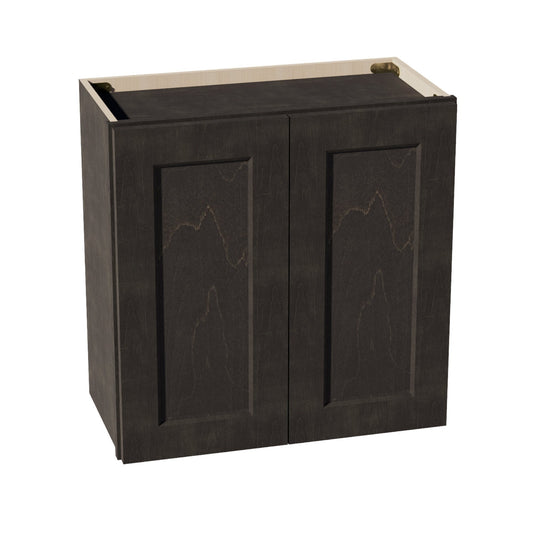 W2424-SDG  Wall Cabinet 2 Doors & 2 Shelves - Shaker Style - Dark Grey   24"W x 24"H x 12"