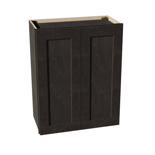 W2430-SDG  Wall Cabinet 2 Doors & 2 Shelves - Shaker Style - Dark Grey   24"W x 30"H x 12"D
