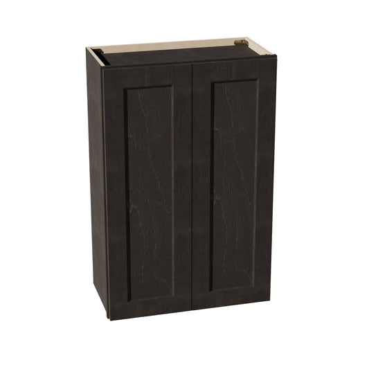 W2436-SDG  Wall Cabinet 2 Doors & 2 Shelves - Shaker Style - Dark Grey   24"W x 36"H x 12"D