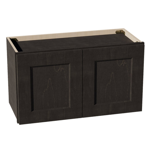 W2715-SDG  Wall Cabinet 2 Doors & 2 Shelves - Shaker Style - Dark Grey   27"W x 15"H x 12"D