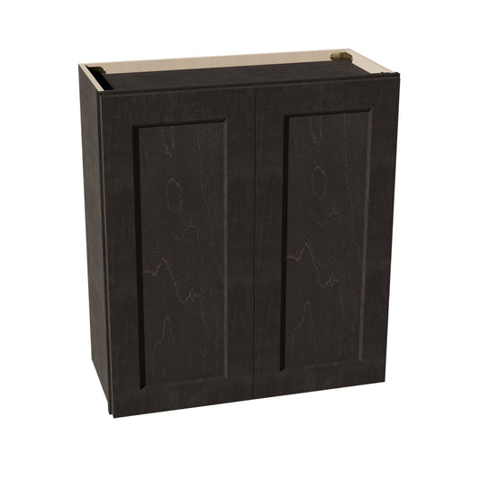 W2730-SDG  Wall Cabinet 2 Doors & 2 Shelves - Shaker Style - Dark Grey   27"W x 30"H x 12"D