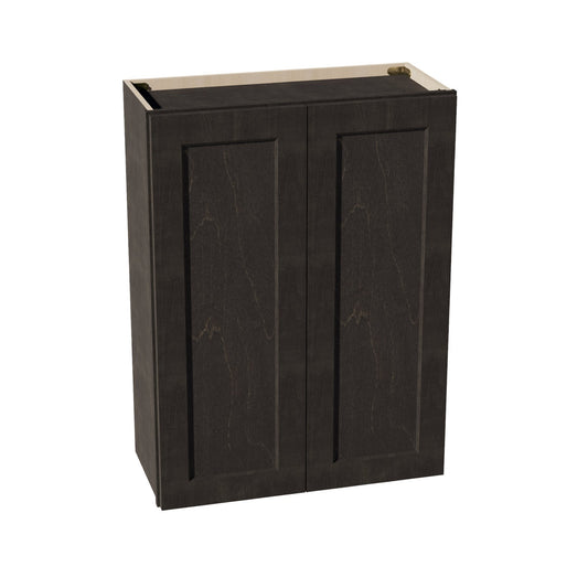 W2736-SDG  Wall Cabinet 2 Doors & 2 Shelves - Shaker Style - Dark Grey   27"W x 36"H x 12"D